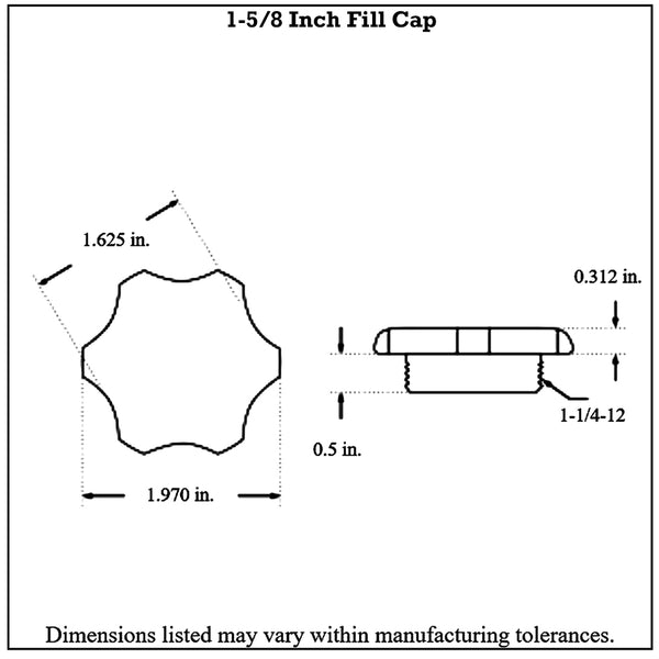 1-5-8FillCap Easy Turn Fill Cap with O-Ring