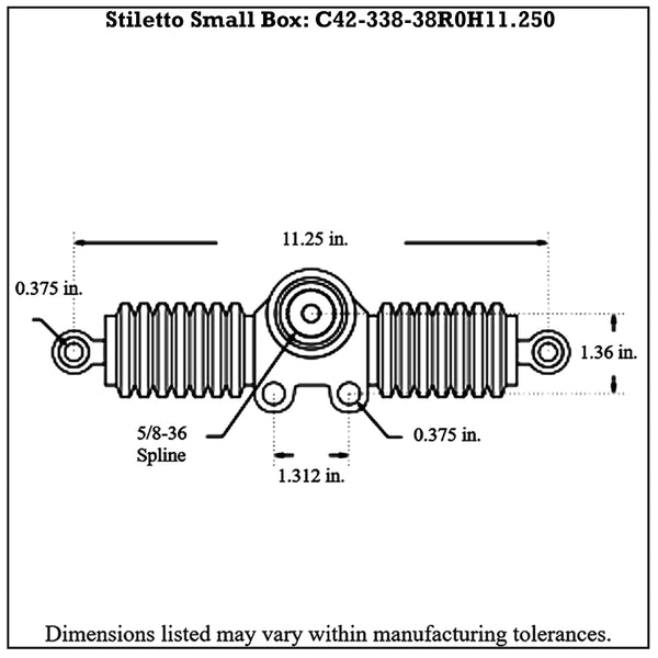 10:1 Ratio, Stiletto Gen5 Small Box Dragster Rack and Pinion