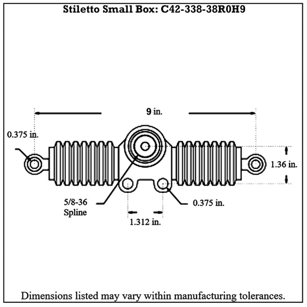 10:1 Ratio, Stiletto Gen5 Small Box Dragster Rack and Pinion