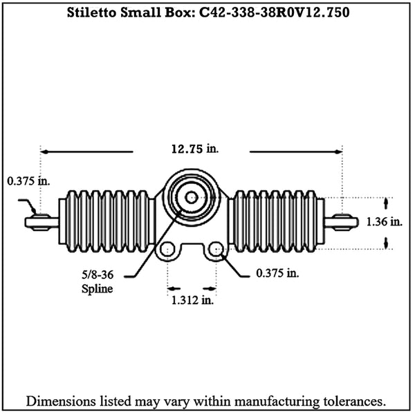 10:1 Ratio, Stiletto Gen5 Small Box Dragster Rack and Pinion