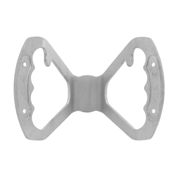 C42-480-B-R Billet Aluminum Butterfly Steering Wheel Raw Aluminum Base Undrilled Base - with Button Tabs Without Grips