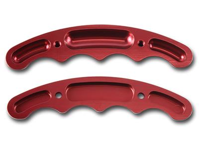 C42-491_2 Ergonomic Billet Aluminum Butterfly Wheel Grips with Hardware Red