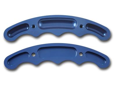 C42-492_2 Ergonomic Billet Aluminum Butterfly Wheel Grips with Hardware Blue