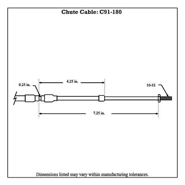 C42-509-L Silver Jacket Chute Control Cable Kit Single 240 Inch 20 Foot