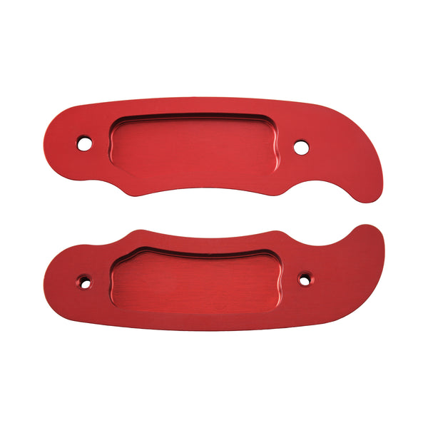 C42-554_5 Polished Billet Aluminum Brake / Control Lever, with Billet Grips 18 Inches Long: 5 16 Inch Thick Red