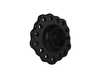 C42-590_7_3d1fc975-52de-44b3-bd91-efdad77e85e2 Black Billet Aluminum Anglia Wheel Hub Drilled: 5 on 4-1 2 Inch - 5 on 4-3 4 Inch - 5 on 5 Inch