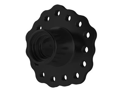 C42-590_8 Black Billet Aluminum Anglia Wheel Hub Drilled: 5 on 4-1 2 Inch - 5 on 4-3 4 Inch - 5 on 5 Inch