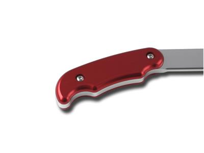 C42-634_2 Polished Billet Aluminum Brake / Control Lever, with Billet Grips 22 Inches Long: 5 16 Inch Thick Red