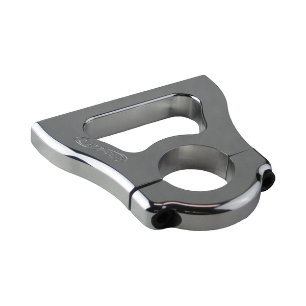 C72-165_8 Billet Aluminum Polished Neck Mount. Includes Stainless Steel Hardware 1.215 Inch Neck Mount. Fits 3.55 Inch Bottle