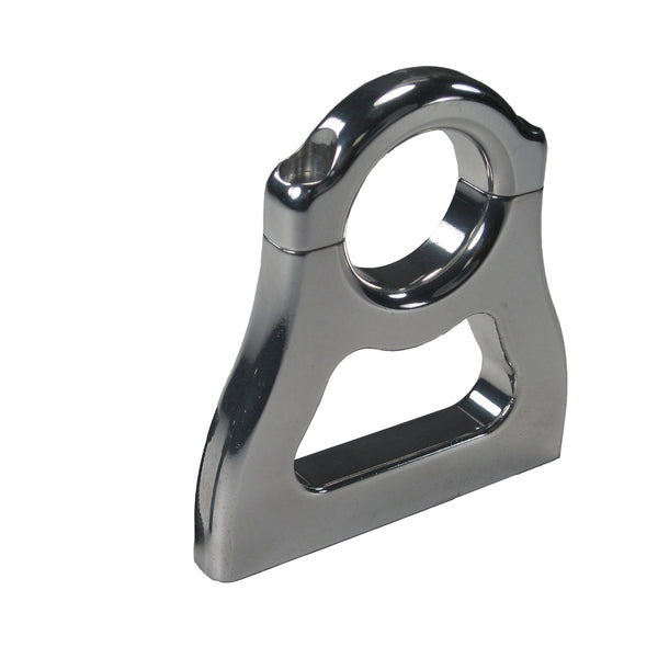 C72-167_1 Billet Aluminum Polished Neck Mount. Includes Stainless Steel Hardware 1.3 Inch Neck Mount. Fits 4 Inch Bottle