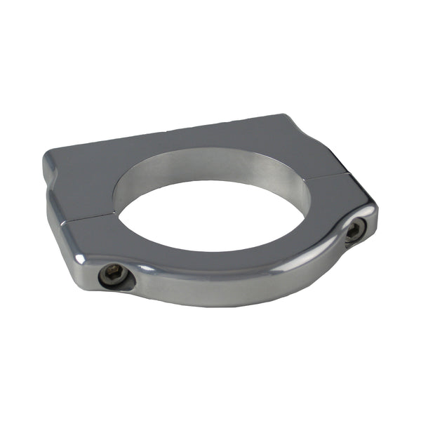 C72-324_8 Billet Aluminum Universal Clamp. Includes Stainless Steel Hardware 2.437 Inch - Also fits Sway-a-way (Race Runner) shock reservoirs Polished