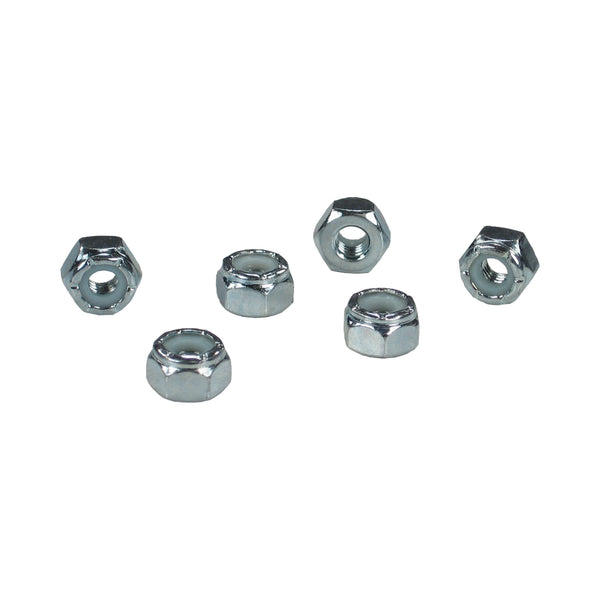 C73-031_1 Plated Steel Nylock Nuts, Grade 5 Full Height 10-32: Pack of 6