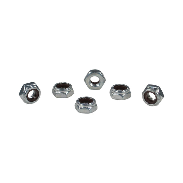 C73-032_1 Plated Steel Nylock Nuts, Grade 5 Half Height 1 4-28: Pack of 6