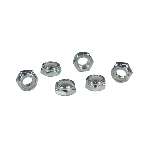 C73-034_1 Plated Steel Nylock Nuts, Grade 5 Half Height 5 16-24: Pack of 6