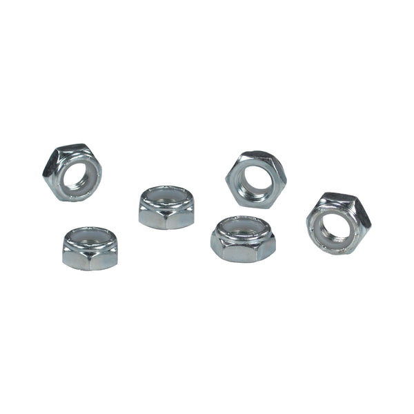 C73-036_1 Plated Steel Nylock Nuts, Grade 5 Half Height 3 8-24: Pack of 6