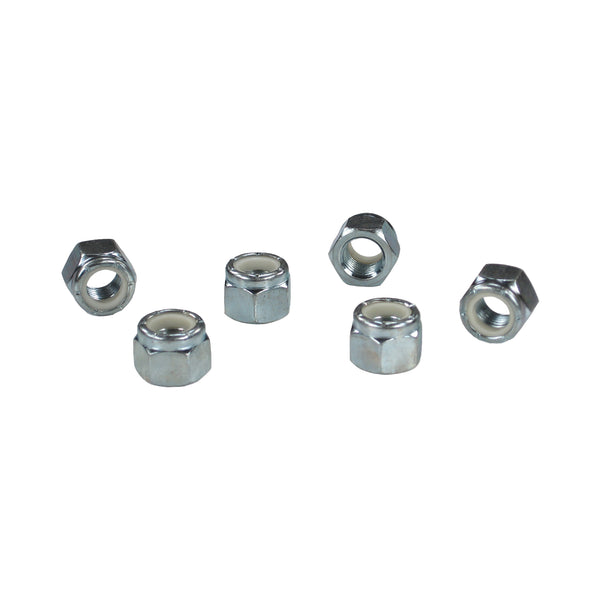 C73-037_1 Plated Steel Nylock Nuts, Grade 5 Full Height 3 8-24: Pack of 6