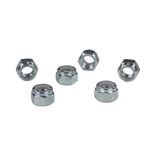 C73-039_1 Plated Steel Nylock Nuts, Grade 5 Full Height 7 16-20: Pack of 6