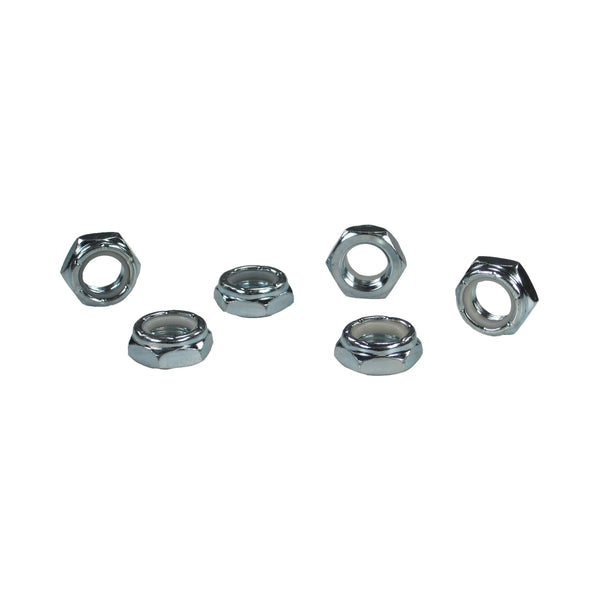 C73-040_1 Plated Steel Nylock Nuts, Grade 5 Half Height 1 2-20: Pack of 6