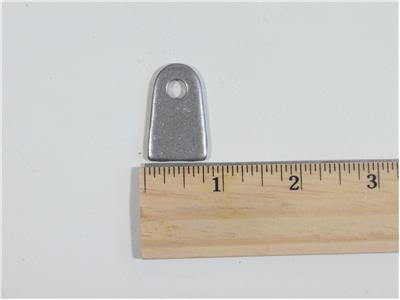 C73-096-RULER 1/4 Inch Hole, 1/8 Inch Thick, 15/16 Inch Hole Height, Mild Steel Flat Weld Tab