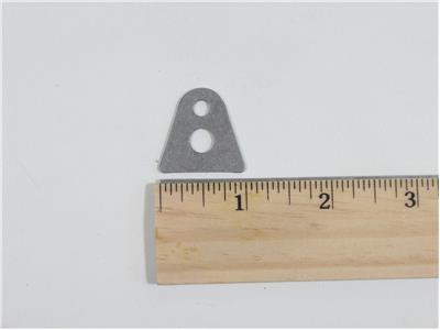 C73-102-RULER 3/16 Inch Hole, 1/16 Inch Thick, 3/4 Inch Hole Height, Mild Steel Flat Weld Tab