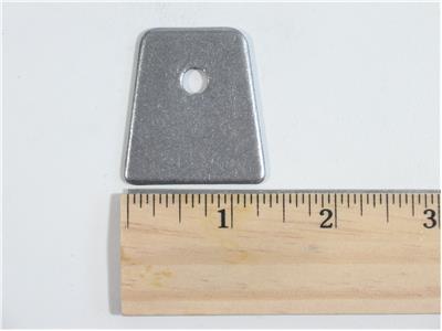 C73-108-RULER 1/4 Inch Hole, 3/32 Inch Thick, 1 Inch Hole Height, Mild Steel Flat Weld Tab