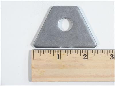 C73-111-RULER 1/2 Inch Hole, 3/16 Inch Thick, 7/8 Inch Hole Height, Mild Steel Flat Weld Tab