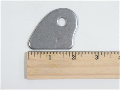 C73-114-RULER 3/8 Inch Hole, 1/8 Inch Thick, 1-3/16 Inch Hole Height, Mild Steel Flat Weld Tab