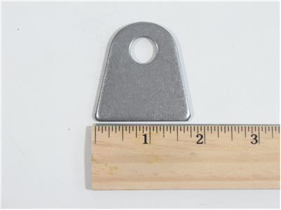 C73-116-RULER 1/2 Inch Hole, 3/16 Inch Thick, 1-5/16 Inch Hole Height, Mild Steel Flat Weld Tab