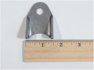 C73-124-RULER 3/8 Inch Hole, 1/8 Inch Thick, 1-1/4 Inch Hole Height, Fits 1-1/2 Inch Tube, Mild Steel Bent Weld Tab