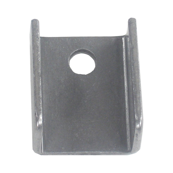 C73-125-CLIP 1/4 Inch Hole, 3/32 Inch Thick, 1 Inch Hole Height, Mild Steel Bent Weld Tab Each