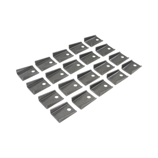 C73-126-20 1/4 Inch Hole, 3/32 Inch Thick, 1-1/4 Inch Hole Height, Mild Steel Bent Weld Tab Bag of 20