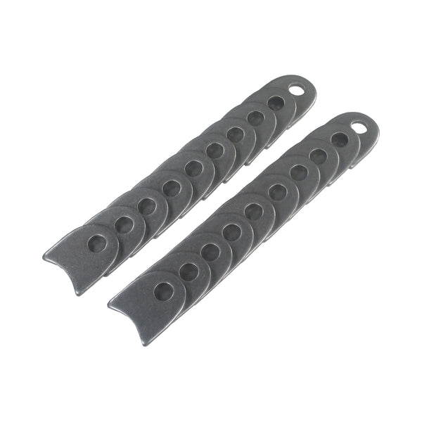 C73-128-20_1 5/16 Inch Hole, 1/8 Inch Thick, 3/4 Inch Hole Height, 1-1/2 Inch Tube, Mild Steel Radius Weld Tab Bag of 20