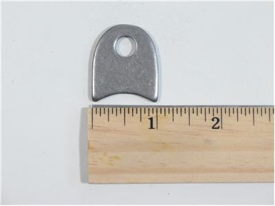 C73-128-RULER 5/16 Inch Hole, 1/8 Inch Thick, 3/4 Inch Hole Height, 1-1/2 Inch Tube, Mild Steel Radius Weld Tab