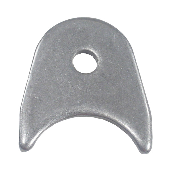 C73-129-CLIP 1/4 Inch Hole, 1/8 Inch Thick, 9/16 Inch Hole Height, 1-1/4 Inch Tube, Mild Steel Radius Weld Tab Each