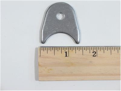 C73-129-RULER 1/4 Inch Hole, 1/8 Inch Thick, 9/16 Inch Hole Height, 1-1/4 Inch Tube, Mild Steel Radius Weld Tab