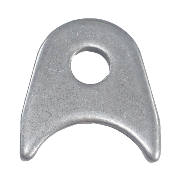 C73-130-CLIP 3/8 Inch Hole, 1/8 Inch Thick, 9/16 Inch Hole Height, 1-1/4 Inch Tube, Mild Steel Radius Weld Tab Each