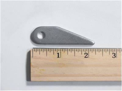 C73-133-RULER 1/4 Inch Hole, 3/32 Inch Thick, 1-7/8 Inch Hole Height, Mild Steel Hinge Weld Bracket