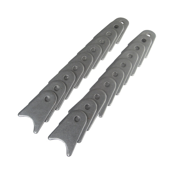 C73-145-20_1 3/8 Inch Hole, 3/16 Inch Thick, 1-3/4 Inch Hole Height, 1-5/8 Inch Tube, Mild Steel Radius Weld Tab Bag of 20