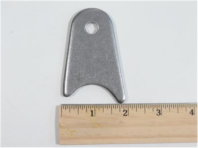 C73-145-RULER 3/8 Inch Hole, 3/16 Inch Thick, 1-3/4 Inch Hole Height, 1-5/8 Inch Tube, Mild Steel Radius Weld Tab