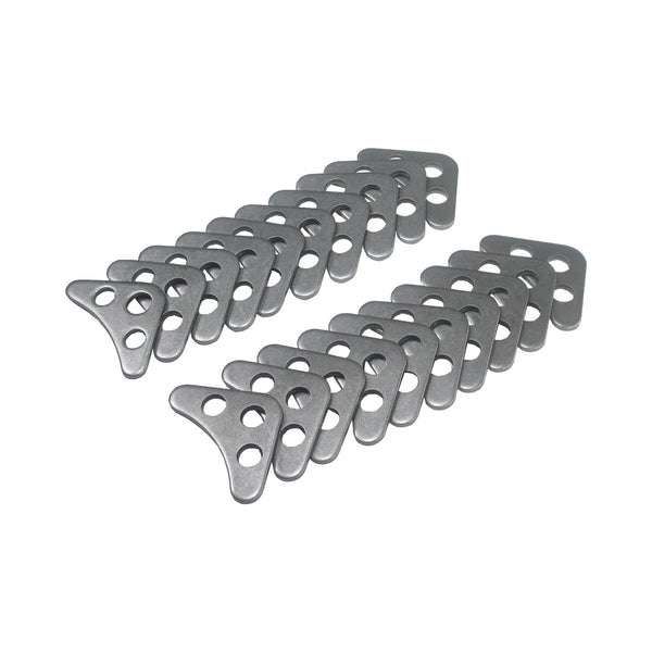 C73-153-20_1 1/8 Inch Thick, 1-7/8 Inch Legs, With Holes, Mild Steel Weld Gusset Bag of 20