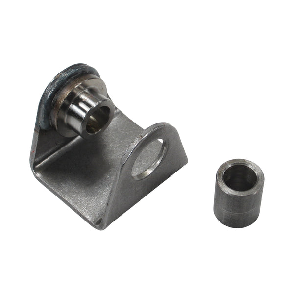 C73-158_1 1/2 Inch Bolt Hole, Mild Steel Shock Weld Bracket Kit With Bushing Wide: 1-7 8 Inch Flat Mount