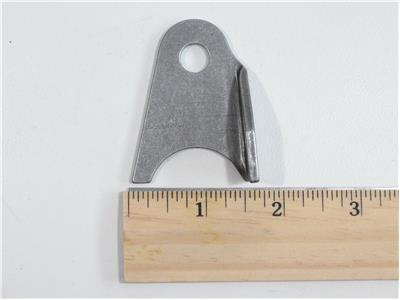 C73-203-RULER 3/8 Inch Hole, 1/8 Inch Thick, 1-3/16 Inch Hole Height, 1-1/4 Inch Tube, Chromoly Bent Weld Tab, Right, 4130N