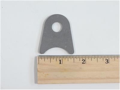 C73-226-RULER 7/16 Inch Hole, 1/8 Inch Thick, 7/8 Inch Hole Height, 1-3/8 Inch Tube, Chromoly Radius Weld Tab, 4130N