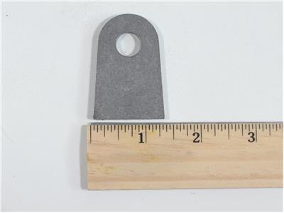 C73-234-RULER 7/16 Inch Hole, 3/16 Inch Thick, 1-3/8 Inch Hole Height, Chromoly Flat Weld Tab, 4130N