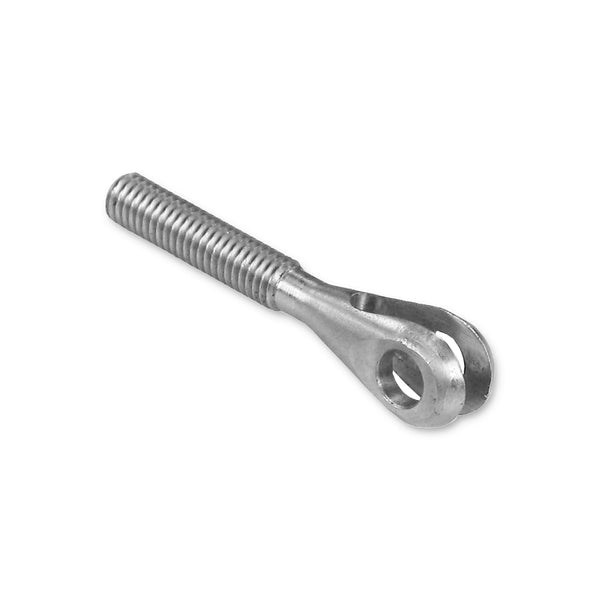 C73-491-2_1 Threaded Slot Clevis 10-32 Right Hand Thread: 1 8 in. Slot: 3 16 in. Hole: Stainless Steel Each