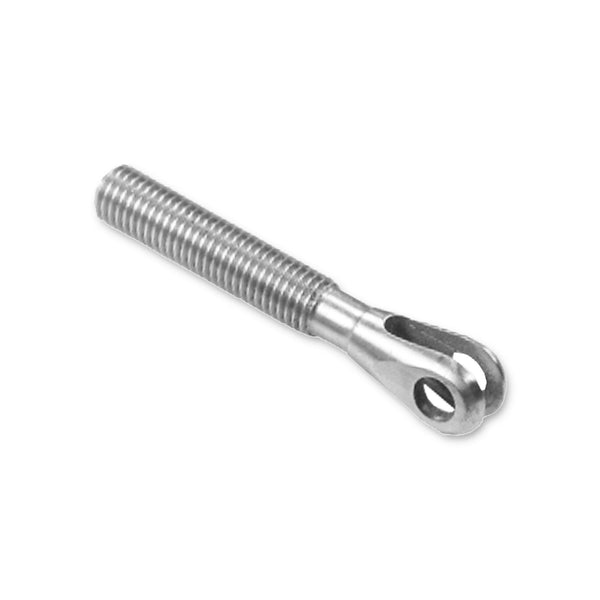 C73-493-2_1 Threaded Slot Clevis 1 4-28 Right Hand Thread: 1 8 in. Slot 3 16 in. Hole: Stainless Steel Each