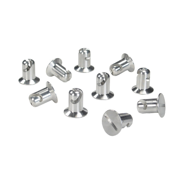 C73-594-10_1 Quarter-Turn Dzus Buttons, Pack of 10 Aluminum Flat 0.500 in.