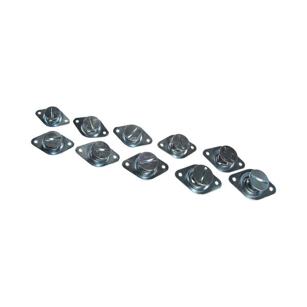 C73-613-10_1 Steel Self-Eject Dzus Buttons, Pack of 10 Large "Pro-Stock" .450 Inch