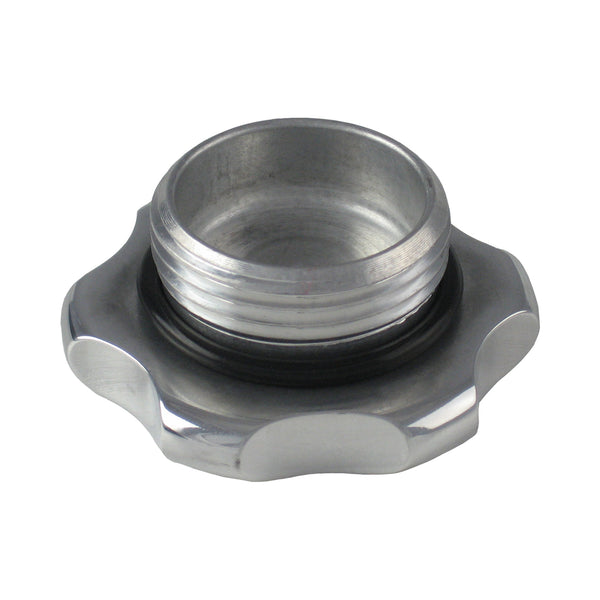 C73-739_5_098ac663-b1b3-4a55-8c2b-ccfec2808f36 Easy Turn Fill Cap with Aluminum Weld Bung 1-5 8 Inch without Lanyard Boss 1 2 Inch Polished