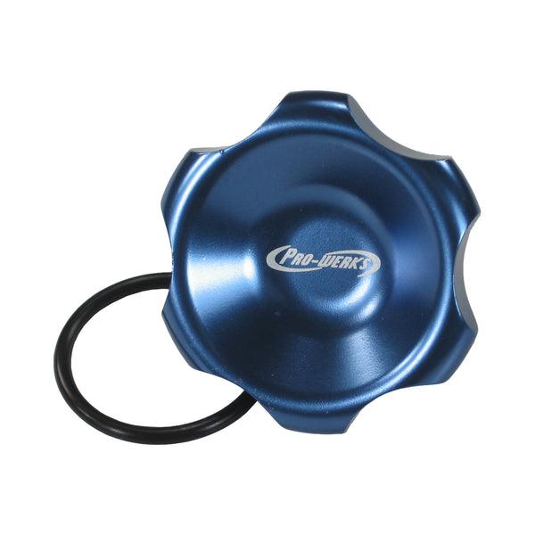 C73-742_1 Easy Turn Fill Cap with O-Ring 1-5 8 Inch without Lanyard Boss Blue